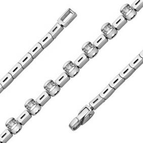 Браслет из белого золота Мастер Бриллиант 05M10-146 с бриллиантом 05M10-146 фото