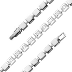 Браслет из белого золота Мастер Бриллиант 05M10-148 с бриллиантом 05M10-148 фото