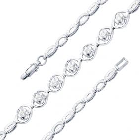 Браслет из белого золота Мастер Бриллиант 05M10-215 с бриллиантом 05M10-215 фото