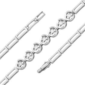 Браслет из белого золота Мастер Бриллиант 05M10-216 с бриллиантом 05M10-216 фото