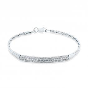 Браслет из белого золота Мастер Бриллиант 05M10-220347-00-70 с бриллиантом 05M10-220347-00-70 фото