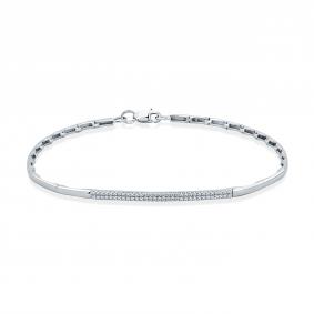 Браслет из белого золота Мастер Бриллиант 05M10-220348-00-70 с бриллиантом 05M10-220348-00-70 фото