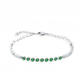 Браслет из белого золота Мастер Бриллиант 05M10-220397-00-01 с изумрудом 05M10-220397-00-01 фото