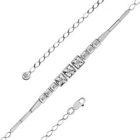 Браслет из белого золота Мастер Бриллиант 05M10-220410-00-00 с бриллиантом 05M10-220410-00-00 фото