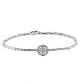 Браслет из белого золота Мастер Бриллиант 05M10-220420-00-00 с бриллиантом 05M10-220420-00-00 фото