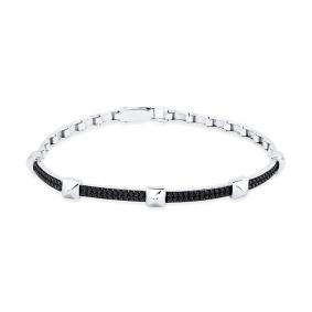 Браслет из белого золота Мастер Бриллиант 05M10-220441-00-48 с чёрным бриллиантом 05M10-220441-00-48 фото