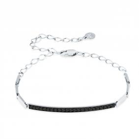 Браслет из белого золота Мастер Бриллиант 05M10-220490-00-48 с чёрным бриллиантом 05M10-220490-00-48 фото