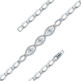 Браслет из белого золота Мастер Бриллиант 05M10-220502-00-00 с бриллиантом 05M10-220502-00-00 фото