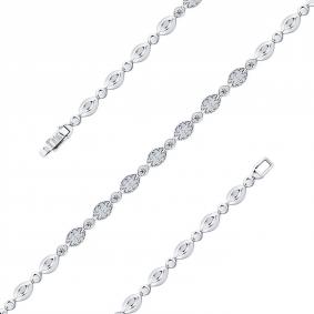 Браслет из белого золота Мастер Бриллиант 05M10-220514-00-00 с бриллиантом 05M10-220514-00-00 фото