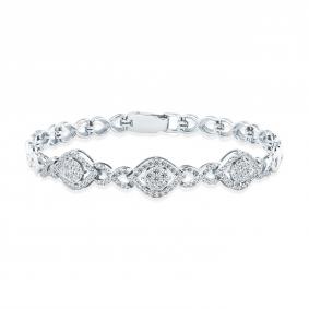 Браслет из белого золота Мастер Бриллиант 05M10-220524-00-00 с бриллиантом 05M10-220524-00-00 фото