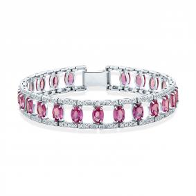 Браслет из белого золота Мастер Бриллиант 05M10-220544-01-47 с бриллиантом и сапфиром 05M10-220544-01-47 фото