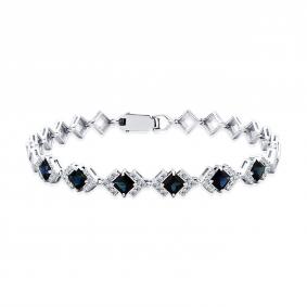 Браслет из белого золота Мастер Бриллиант 05M10-220577-00-02 с бриллиантом и сапфиром 05M10-220577-00-02 фото