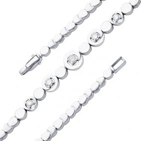 Браслет из белого золота Мастер Бриллиант 05M10-261 с бриллиантом 05M10-261 фото