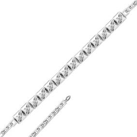 Браслет из белого золота Мастер Бриллиант 05M10-286 с бриллиантом 05M10-286 фото