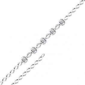 Браслет из белого золота Мастер Бриллиант 05M10-313 с бриллиантом 05M10-313 фото