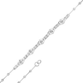 Браслет из белого золота Мастер Бриллиант 05M10-324 с бриллиантом 05M10-324 фото