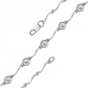 Браслет из белого золота Мастер Бриллиант 05M10-325 с бриллиантом 05M10-325 фото