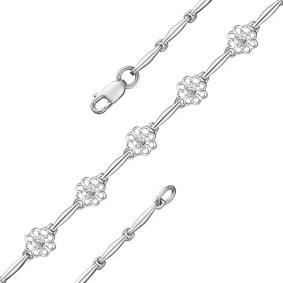 Браслет из белого золота Мастер Бриллиант 05M10-326 с бриллиантом 05M10-326 фото