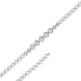 Браслет из белого золота Мастер Бриллиант 05M10-329 с бриллиантом 05M10-329 фото