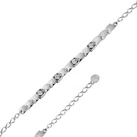 Браслет из белого золота Мастер Бриллиант 05M10-340 с бриллиантом 05M10-340 фото