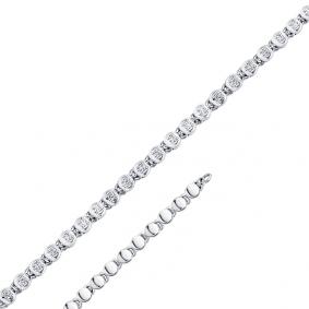 Браслет из белого золота Мастер Бриллиант 05M10-354 с бриллиантом 05M10-354 фото