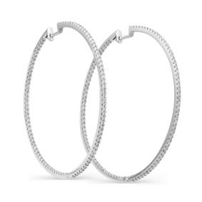 Серьги из белого золота Мастер Бриллиант 05M2-104-223 с бриллиантом 05M2-104-223 фото