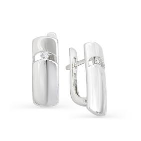 Серьги из белого золота Мастер Бриллиант 05M2-107-111 с бриллиантом 05M2-107-111 фото