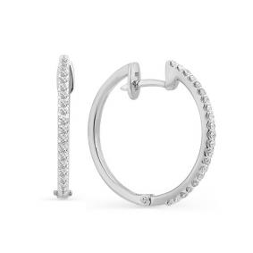 Серьги из белого золота Мастер Бриллиант 05M2-107-129 с бриллиантом 05M2-107-129 фото