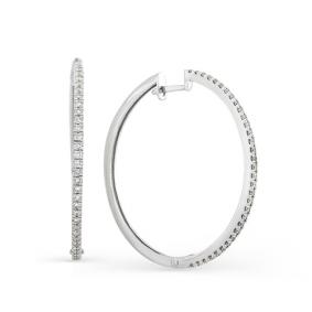 Серьги из белого золота Мастер Бриллиант 05M2-107-147 с бриллиантом 05M2-107-147 фото