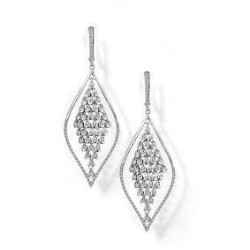 Серьги из белого золота Мастер Бриллиант 05M2-107-261 с бриллиантом 05M2-107-261 фото