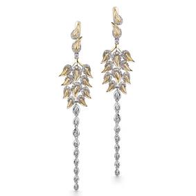 Серьги из белого золота Мастер Бриллиант 05M2-107-276 с бриллиантом 05M2-107-276 фото