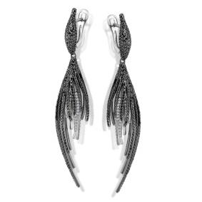 Серьги из белого золота Мастер Бриллиант 05M2-107-395-55 с бриллиантом 05M2-107-395-55 фото