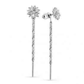 Золотые серьги-трансформеры Мастер Бриллиант с бриллиантом 05M2-107-512 05M2-107-512 фото