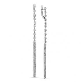 Серьги из белого золота Мастер Бриллиант 05M2-107-613/1 с бриллиантом 05M2-107-613/1 фото