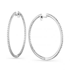 Серьги из белого золота Мастер Бриллиант 05M2-107-636 с бриллиантом 05M2-107-636 фото