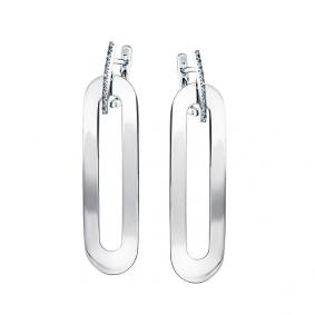 Серьги из белого золота Мастер Бриллиант 05M2-200036-00-00 с бриллиантом 05M2-200036-00-00 фото