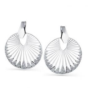 Серьги из белого золота Мастер Бриллиант 05M2-200041-00-00 с бриллиантом 05M2-200041-00-00 фото