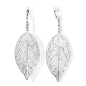 Серьги из белого золота Мастер Бриллиант 05M2-200045-00-00 с бриллиантом 05M2-200045-00-00 фото