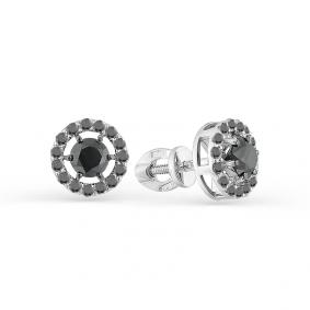 Серьги из белого золота Мастер Бриллиант 05M2-202045-00-48-7 с бриллиантом 05M2-202045-00-48-7 фото