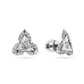 Серьги из белого золота Мастер Бриллиант 05M2-202136-00-00 с бриллиантом 05M2-202136-00-00 фото