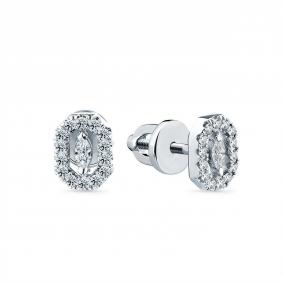 Серьги из белого золота Мастер Бриллиант 05M2-202227-00-00 с бриллиантом 05M2-202227-00-00 фото