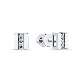 Серьги из белого золота Мастер Бриллиант 05M2-202276-00-00 с бриллиантом 05M2-202276-00-00 фото