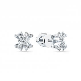 Серьги из белого золота Мастер Бриллиант 05M2-202278-00-70 с бриллиантом 05M2-202278-00-70 фото