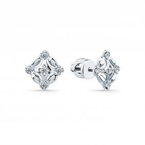 Серьги из белого золота Мастер Бриллиант 05M2-202292-00-70 с бриллиантом 05M2-202292-00-70 фото