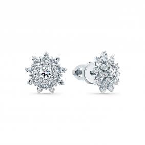 Серьги из белого золота Мастер Бриллиант 05M2-202296-00-00 с бриллиантом 05M2-202296-00-00 фото
