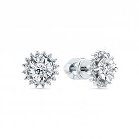 Серьги из белого золота Мастер Бриллиант 05M2-204200-00-00 с бриллиантом 05M2-204200-00-00 фото