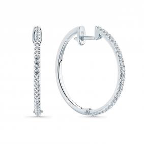 Серьги из белого золота Мастер Бриллиант 05M2-206984-00-00 с бриллиантом 05M2-206984-00-00 фото