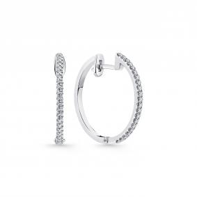 Серьги из белого золота Мастер Бриллиант 05M2-207129-00-00 с бриллиантом 05M2-207129-00-00 фото