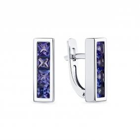 Серьги из белого золота Мастер Бриллиант 05M2-207371-00-31 с танзанитом 05M2-207371-00-31 фото