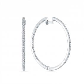 Серьги из белого золота Мастер Бриллиант 05M2-207636-00-00 с бриллиантом 05M2-207636-00-00 фото